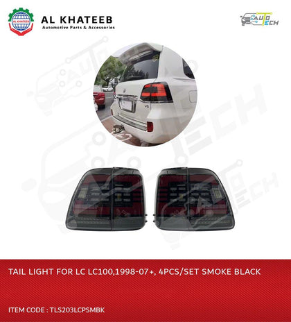 Tail Light for LC100 1998-2007 4PCS/SET Smoke Black