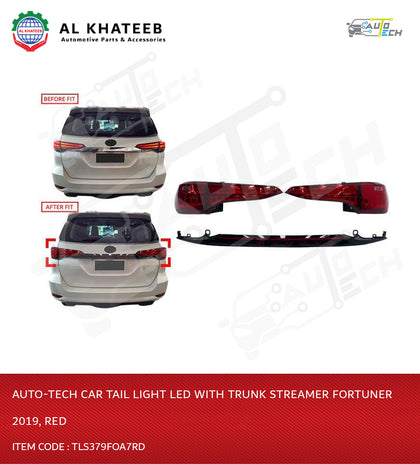 Car Tail Light Led With Trunk Streamer Fortuner 2019, Red