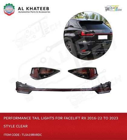 PERFORMANCE TAIL LIGHTS FOR FACELIFT RX 2016-22 TO 2023 STYLE CLEAR