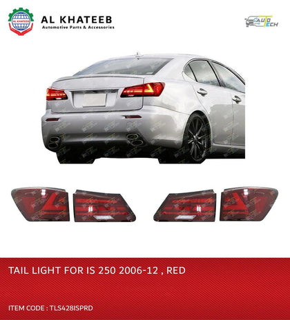 AutoTech Car Performance Rear Tail Brake Dynamic Turn Signal Car LED Tail Light IS250 2006-2012, Red 4PCS