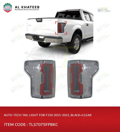 TAIL LIGHT FOR  F150 2015-17 2 PCS BLACK+CLEAR