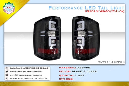 TAIL LIGHT FOR SILVERADO 2014+ TUBE TYPE