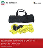 Universal Vehicle Elastic Tow Rope With Storage Bag 6Cm*9M 17000 Lbs Capacity, Yellow