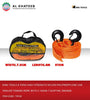 8 Tons High Strength Nylon Polypropylene Car Trailer Towing Rope With C-Hook 7.5CM*4M, Orange