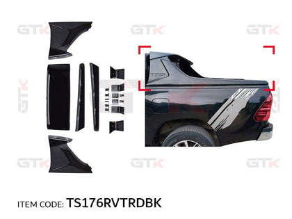 GTK Glossy Black Roll Bar For Hilux Revo 2016+, Trd Style