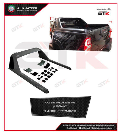 ROLL BAR 4HILUX 2021 ABS/LED/PAINT-TS2021ADVBK