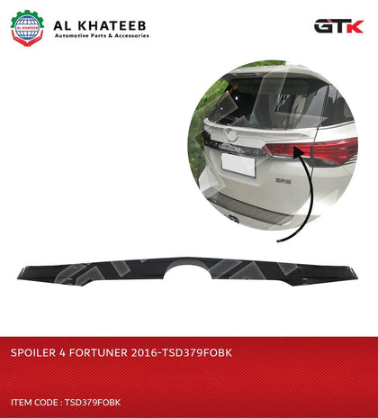 Car Rear Spoiler Fortuner 2016, ABS Black Plastic