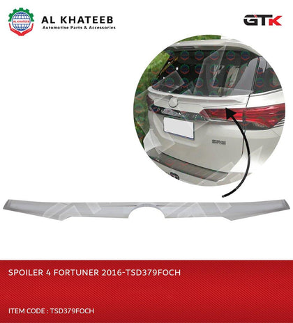 GTK Car Rear Spoiler Fortuner 2016, ABS Chrome Plastic