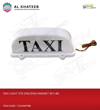 TAXI LIGHT STD ENG/ENG MAGNET WT+BK