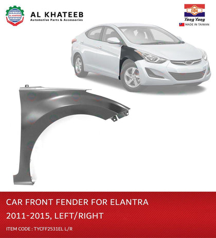 Al Khateeb Front Left Fender Without Side Lamp Hole For Elantra 2011-2015