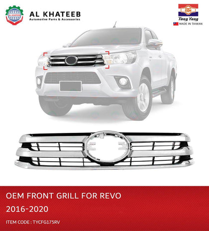 Al Khateeb Oem Front Grille Chrome-Black With Chrome Moulding For Hilux Revo 2016-2020