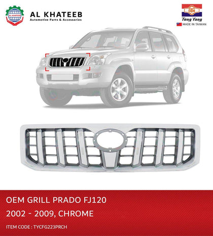 Al Khateeb Oem Front Grille Chrome For Prado Fj120 2002-2009