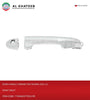 Al Khateb Hushan Car Front Exterior Door Handle Chrome With Keyhole Tacoma 2014-2021, 2Pcs Right