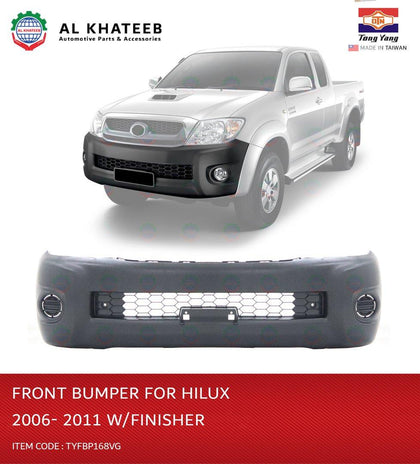 Al Khateeb TYG Front Bumper Finisher Matt-Black For Hilux 2006-2011