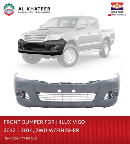 Al Khateeb TYG Front Bumper For Hilux Vigo 2012-2014, 2Wd With Finisher