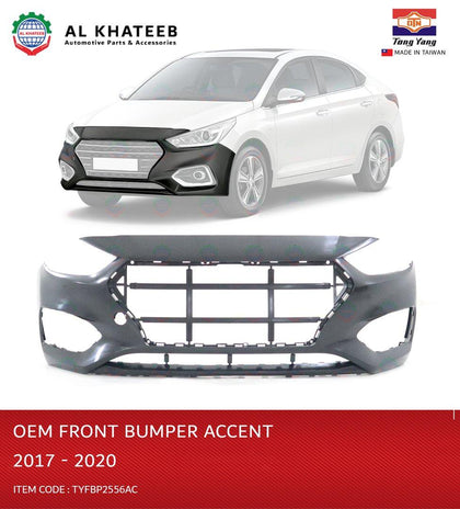 Al Khateeb Oem Front Bumper Matt-Black For Accent 2017-2020