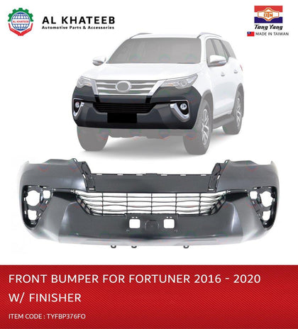 Al Khateeb TYG Matt-Black Front Bumper With Finisher For Fotuner 2016-2020