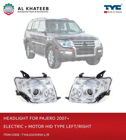 TYC Car Headlight With Electric Motor Hid Right Pajero 2007-2017