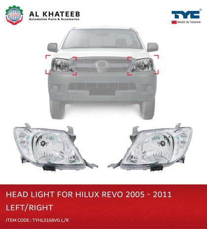Al Khateeb TYC 1Pc Head Light For Hilux 2005-2011
