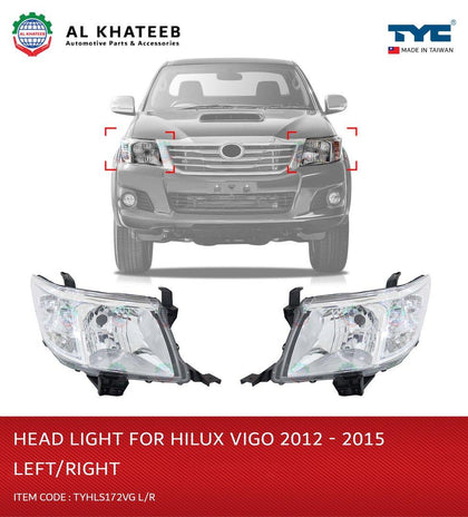 Al Khateeb TYC 1Pc Head Light For Hilux Vigo 2012-2015
