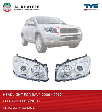 Al Khateeb Tyc Car Headlight Electric Chromed Rav4 2006-2012 Left