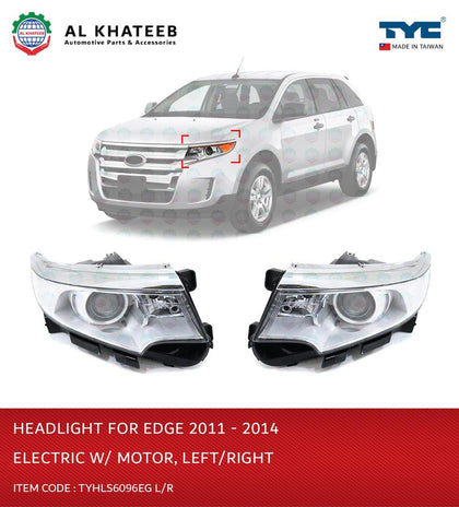 Al Khateeb Tyc Car Headlight Electric With Motor Edge 2011-2014 Right