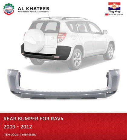 Al Khateeb TYG Matte-Dark Gray Rear Bumper Without Flare Hole For Rav4 2009-2012
