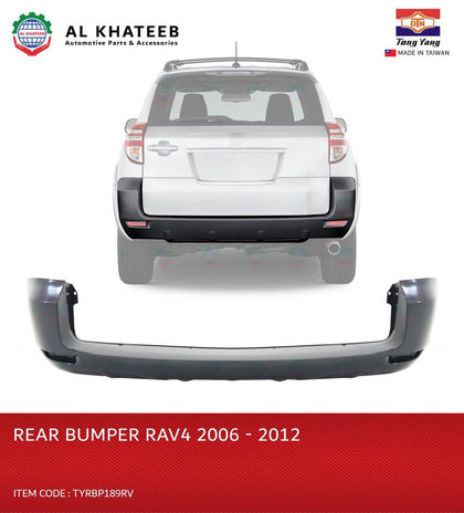 Al Khateeb TYG Matt-Black Rear Bumpr For Rav4 Without Flare Hole 2006-2008