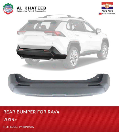 Al Khateeb TYG Matte-Dark Gray Rear Bumper Without Sensor Hole & Bracket For Rav4 2019+