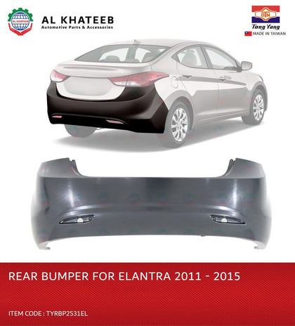 Al Khateeb TYG Matt-Black Rear Bumper For Elantra 2011-2015