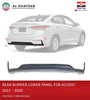 TYG Matte-Black Rear Bumper Lower For Accent 2017-2020