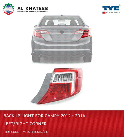 Al Khateeb TYC Car Replacement Tail Light Camry 2012-2014 Left Corner