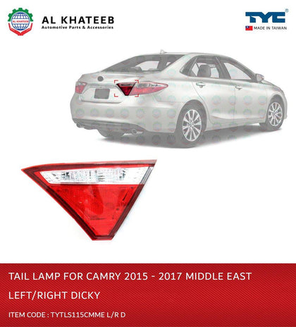 Al Khateeb TYC Car Replacement Backup Tail Light Camry 2015-2017 Left Dicky, Middle East