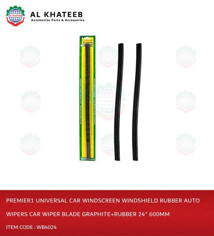 Al Khateeb Premier1 Universal Car Windscreen Windshield Rubber Auto Wipers Car Wiper Blade Graphite+Rubber 24