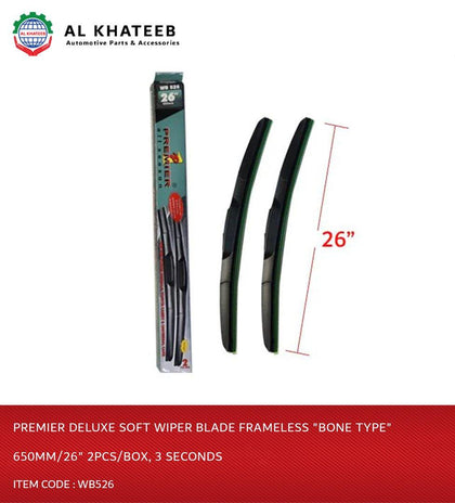 Premier Deluxe Soft Wiper Blade Frameless 