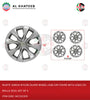 Ruote 15Inch Nylon Silver Wheel Hub Cap Cover With Logo Corolla 2014, Set Of 4