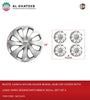 Ruote 14Inch Nylon Silver Wheel Hub Cap Cover With Logo Yaris Sedan/Hatchback 2014+, Set Of 4