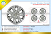 Ruote 15Inch Nylon Silver Wheel Hub Cap Cover With Logo Hilux Vigo 2013-2015, Set Of 4