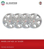 Universal Car 14Inch Nylon Silver Wheel Hub Cap Cover, Set of 4 - WC43014SR