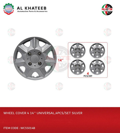 WHEEL COVER 4 14'' UNIVERSAL,4pcs/set SILVER