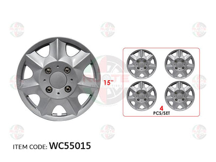 Ruote 15 Inch Silver Universal Hubcap Wheel Covers - Set Of 4