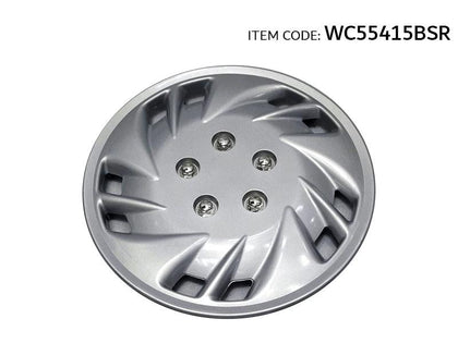 Ruote 15 Inch Silver Universal Nylon Hubcap Wheel Covers - Set Of 4