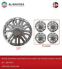 Universal Car Speed Max Wheel Cap Cover/ Hubcap Silver 15