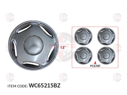 Ruote Mercedes-Benz Car 15Inch Nylon Silver Wheel Hub Cap Cover With Benz Logo, Set Of 4 Wc65215