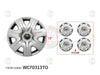 Ruote Toyo Universal Car 13Inch Nylon Silver Wheel Hub Cap Cover With Toyo Logo, Set Of 4 Wc70313