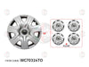 Ruote 14Inch Nylon Silver Wheel Hub Cap Cover With Toyota Logo Corolla 2001-2007, Set Of 4 Wc70314