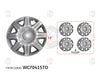 Ruote 15Inch Nylon Silver Wheel Hub Cap Cover With Camry 2004+, Set Of 4 Wc70415