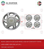 15Inch Nylon Silver Wheel Hub Cap Cover With Logo Camry 1996-1999, Set Of 4 Wc70515