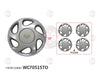 Ruote 15Inch Nylon Silver Wheel Hub Cap Cover With Toyota Logo Camry 1996-1999, Set Of 4 Wc70515