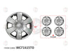 Ruote 15Inch Nylon Silver Wheel Hub Cap Cover With Toyota Logo 2005-2008, Set Of 4 Wc71615